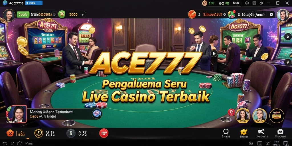 Tampilan gameplay Live Casino yang mendebarkan di ACE777.