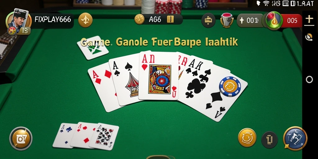 Screenshot FIXPLAY666 menampilkan keseruan permainan Gaple yang menghibur.