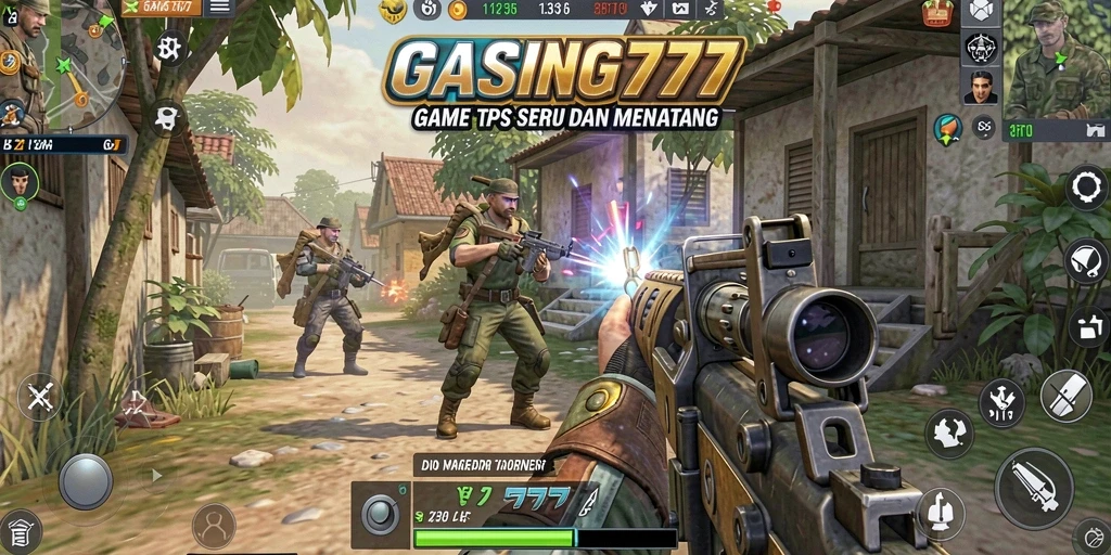 Tampilan gameplay GASING777 yang mendebarkan dalam aksi TPS.