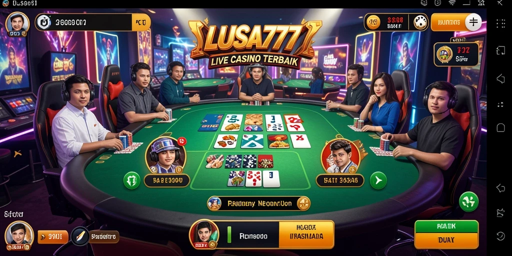 Tampilan gameplay Live Casino yang mendebarkan dan menarik di LUSA777.