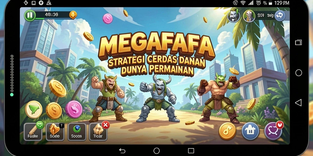 Tampilan dinamis dalam permainan strategi MEGAFAFA yang seru.