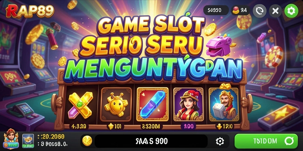 Screenshot gameplay RAP89 menampilkan mesin slot yang dinamis dan interaktif.