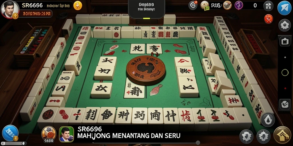 Gameplay menarik SR6666 dengan ubin Mahjong yang berwarna-warni.