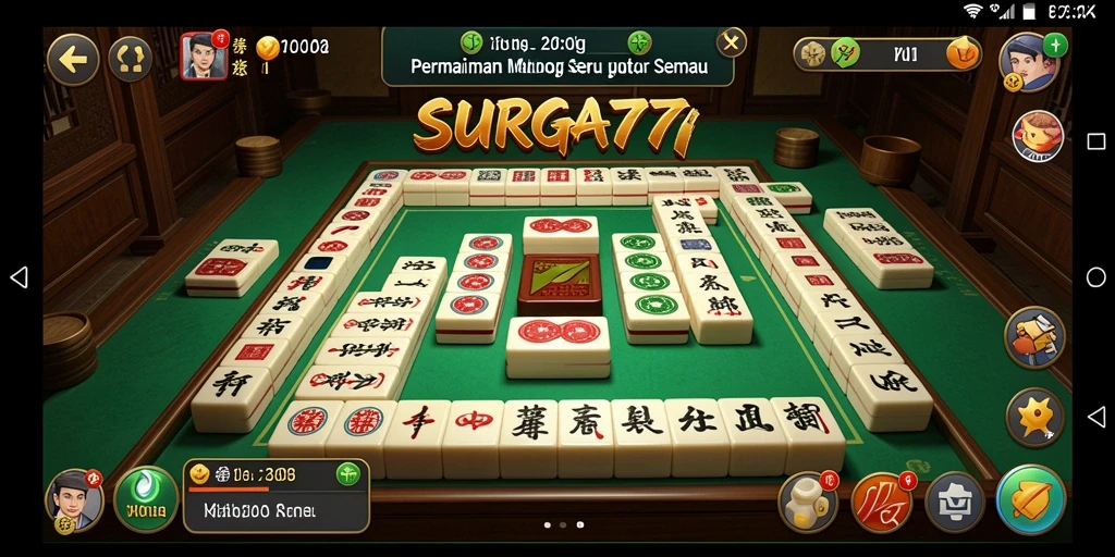 Tampilan gameplay Mahjong yang menantang dalam SURGA77.