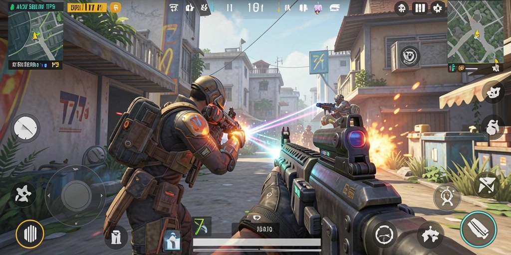 Tampilan gameplay UT77 yang mendebarkan dan penuh aksi.